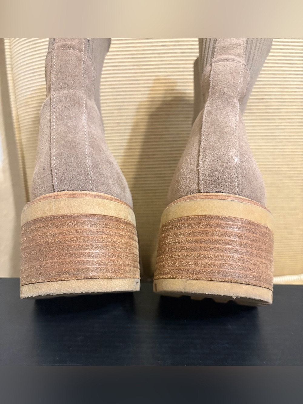 Steve Madden Kiley Women’s Lug Sole Chelsea Bootie with Fabric Cuff - Size 8 - Picture 14 of 16